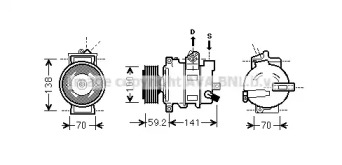 AVA QUALITY COOLING aiak329 -  Компрессор, кондиционер